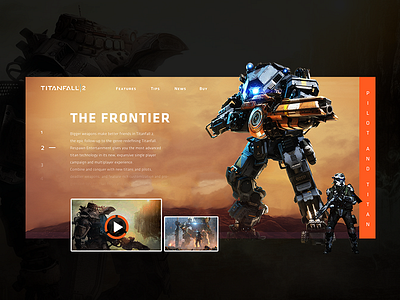 Titanfall 2 Ui Design clean design game identity interaction ui ux vector web website website banner