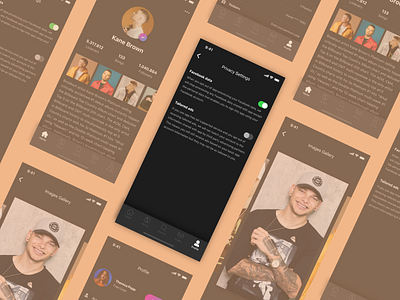Daily UI #007 - Settings 007 artist dailyui kane brown mobile app music privacy settings security settings singer ui ux