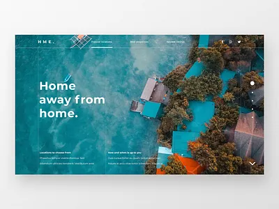 Home away from Home flat hero landing landing page landing screen minimalism photography ui unsplash ux webdesign website