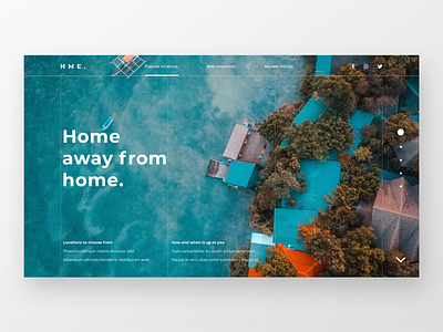 Home away from Home flat hero landing landing page landing screen minimalism photography ui unsplash ux webdesign website