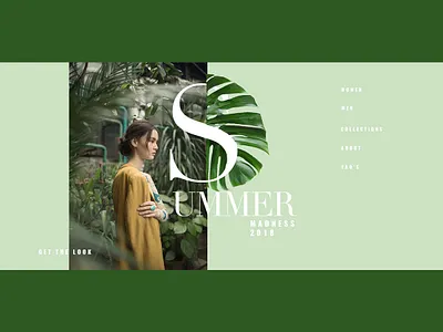 Summer Madness brand design fashion landing page summer ui. uiux
