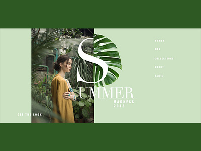 Summer Madness brand design fashion landing page summer ui. uiux