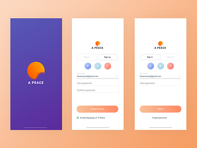 Registration Flow logo ui ux process