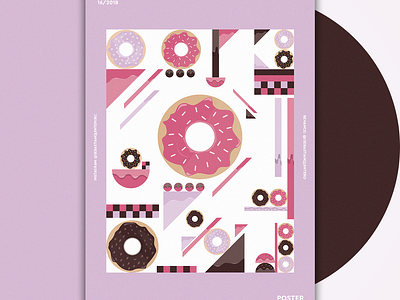 Donuts poster design abstract abstract art abstract colors abstract design abstract poster abstractart art design donuts draw dribbbble flat food illustration illustrator minimal photoshop poster poster art vector vectorart