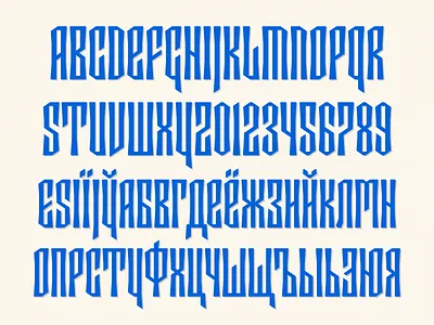 Czarevitch design font type typography