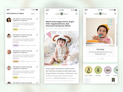 The Urban Mama Blog & Forum baby blog ui uiuxdesign wordpress