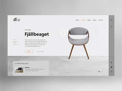 Daily Ui 69 | Trending buy chair challenge daily ui design gray grey grid minimal shop trend trending ui website