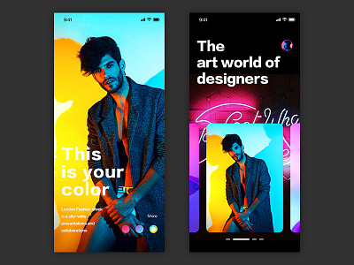 Color interface design coiour iphone x ui