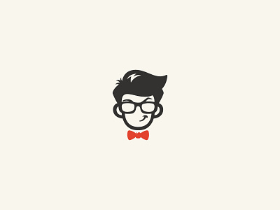 Men Face with glasses and tie logo black branding design elegant face glasses hair head hipster icon logo man men suit tie