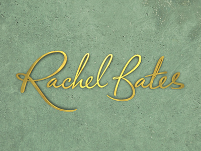 Rachel Bates Interiors 3D Brandmark branding hand lettering logo logo 3d logo design type typogaphy