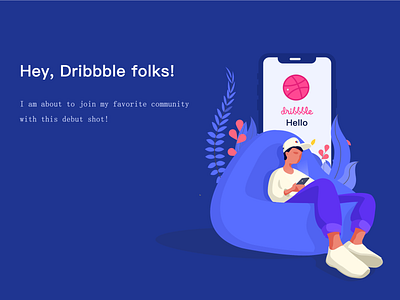 Hello Dribbble design dribbble first shoot hello dribbble illustration design vector