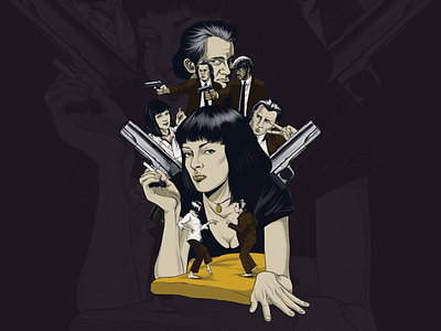pulp fiction illustration