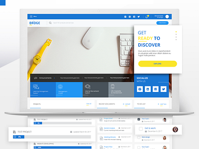 Intranet Portal Design clean creative design intranet material ui ux design webdesign