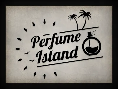 Perfume Island branding logo logo design qchar design