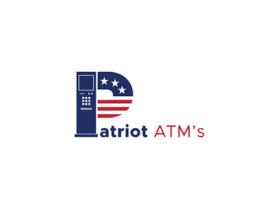 Patriot ATM's - Final Logo adobe illustrator atm brand identity branding branding design communication logo logo design logo designer minimal logo minimalist logo minimalist logo design minimalistic logo usa