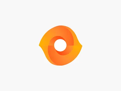 Orange round logo 3d circle colorful illustration logo logo symbol marzec orange round simple