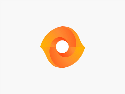 Orange round logo 3d circle colorful illustration logo logo symbol marzec orange round simple