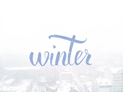 Winter calligraphy brushpen calligraphy lettering winter