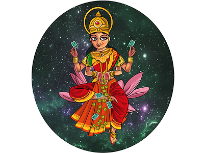 Goddess Laxmi Illustration book book illustration cute illustration education goddess illustration kid story illustration