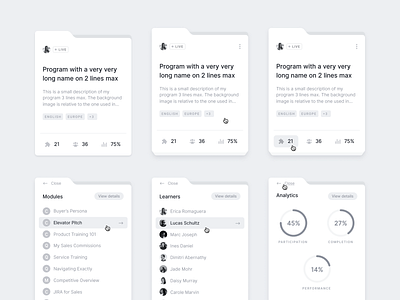 ✨ Program Exploration clean concept dashboard design exploration folder greyscale idea program simple ui ux wireframe