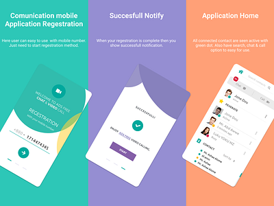 Communication Mobile Application (Previous UI/UX Design) adobe photoshop psd uiux design