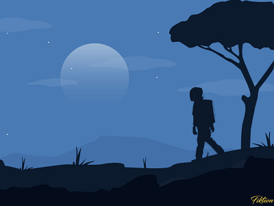 The Lonly Man design illustration