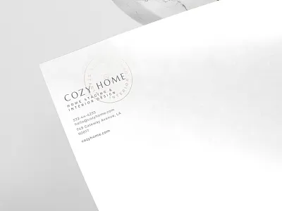 Letterhead clean design estate agent foil interior designer letterhead logo paper stamp stationery typography