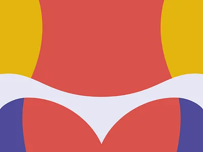 Summer beach bikini girl illustration painting sand sea summer water woman