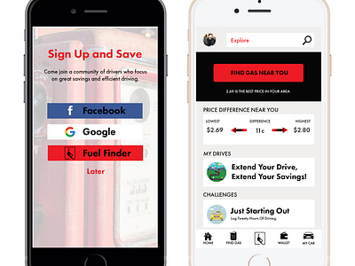 Fuel Finder App app design fuel gas gas pump graphic mobile ui ux design