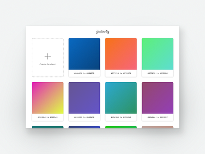 Gradienty Website gradient ui website