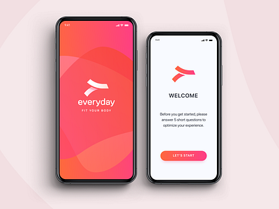 Fitness identity and UI / UX design app app everyday fitness app identity branding logo uidesign