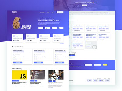 Backend Brazil backend blog card clean code community gradient home jobs landing newsletter wip