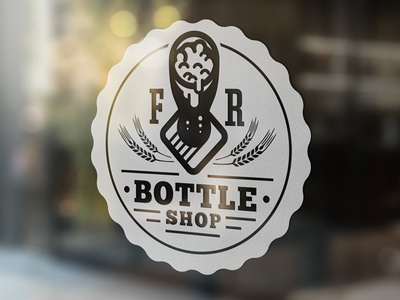 Glass Work beer bottle brand design logo