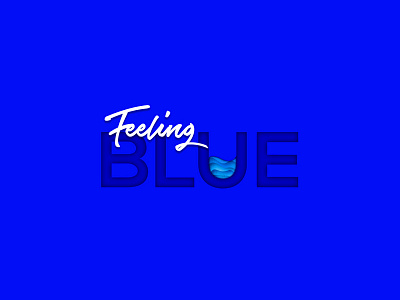 Blue blue feeling graphic design ocean type art type challenge type design typography wave