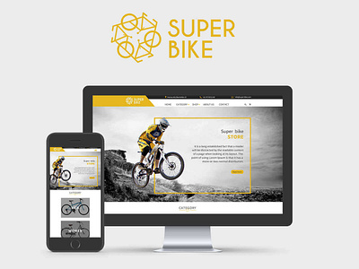Bike illustrator mobile photoshop web deisgn