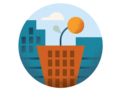 Building new companies from old ones building cloud company editorial estate flower global grow icon illustration leave magazine new old plant real skyline spot windows