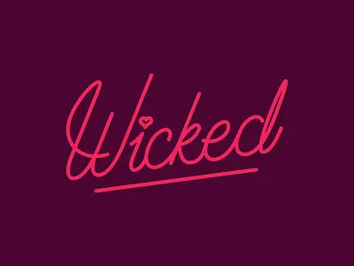 Wicked - Monoline Script apparel cursive lettering monoline new hampshire retro script t shirt typography wicked