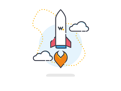 On-boarding Illustration branding community culture design digital graphicdesign icon illustration iot linedrawing rocket rocket launch tech ui ux vector visuals wia