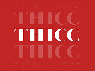 Thicc bold bold font heavy lettering red serif serif font thick type design typography vector vector type