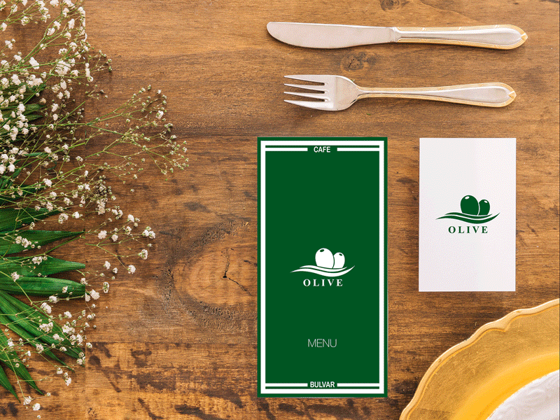 Olive Menu1 bar design illustration menu restaurant design ui vector