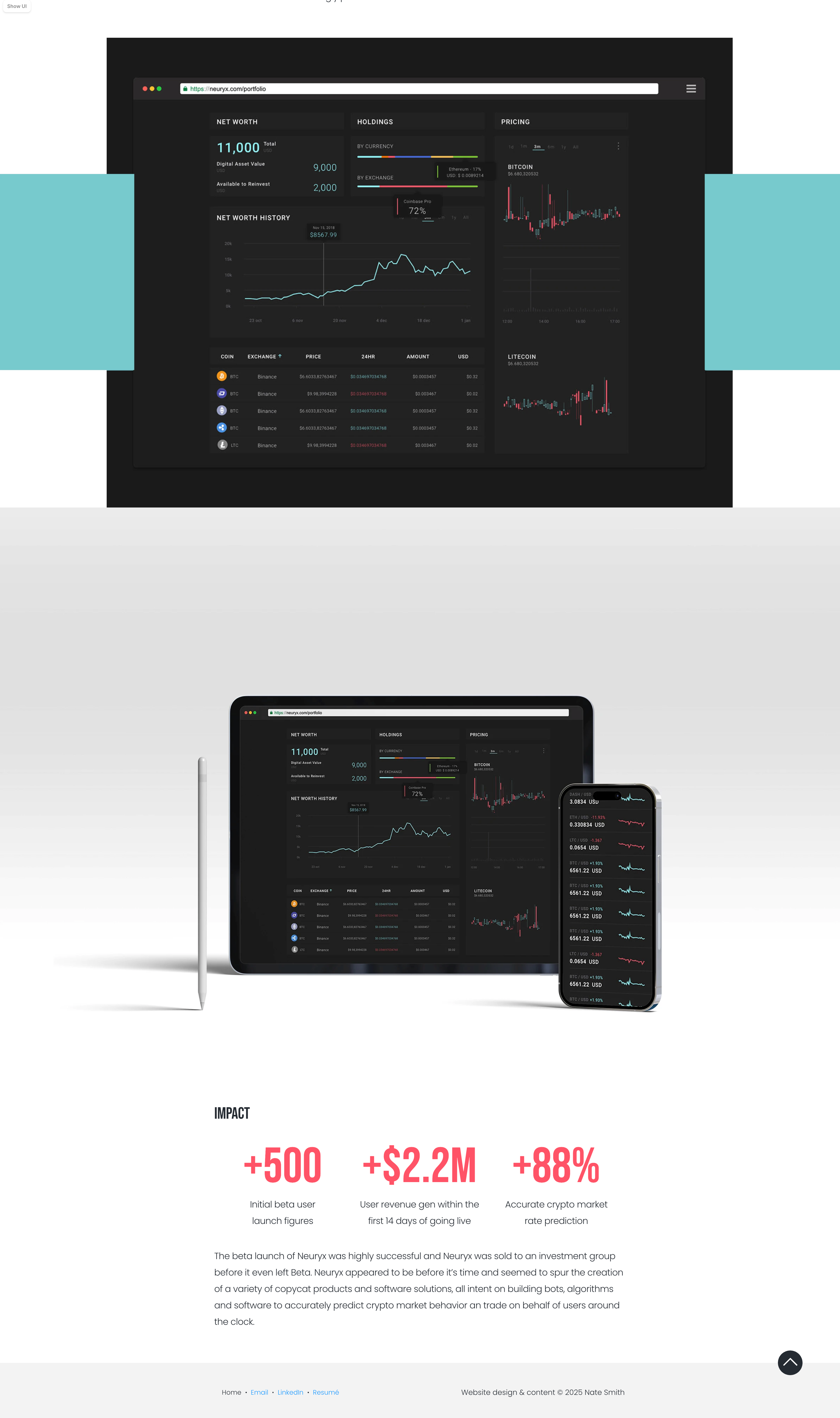 Neuryx crypto crypto exchange crypto trading dashboard ui ux design