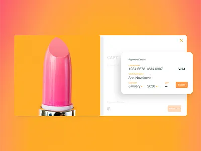 Daily UI 002 beauty checkout checkout form daily 100 daily 100 challenge daily challange daily ui 002 daily ui challenge fashion app payment gateway payment page ui ux ui 100 ui challenge ui design visa