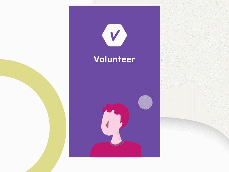 Volunteer app adobe adobe xd after effect aplication app ui. uxd