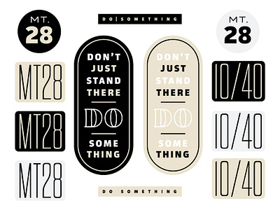 Do Something Stickers 2 black brand branding christian edgy identity lettering logo logo a day ministry modern sticker type typography