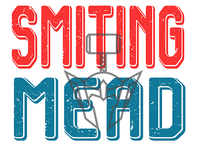 SMITING x MEAD digital art line art thor type type art vector vector art