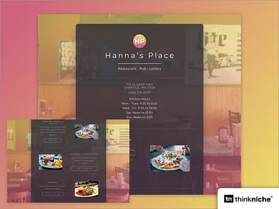 Hanna's Pub brand design branding branding agency food gradient logo photography branding restaurant branding restaurant design restuarant ui website