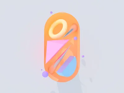 Capsule 3d abstract cinema4d illustration render shapes sphere