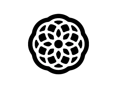 Flower abstract black and white bold design flower graphic design logo shapes simple vector