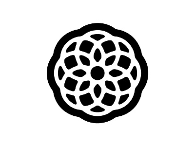 Flower abstract black and white bold design flower graphic design logo shapes simple vector