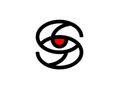 Syndicate brand clever creative design eye good icon idea identity illustration letter logo mark marks monogram negativespace script simple symbol typography